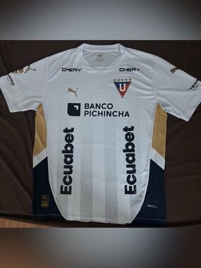 Puma White, Gold & Navy LDU Quito Football Shirt